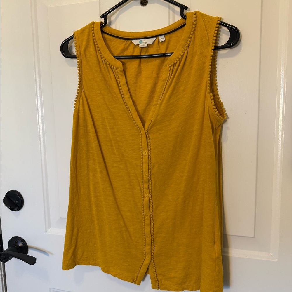 Boden Mustard Sleeveless Blouse